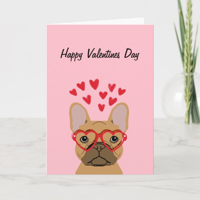 Tarjeta de amor francesa de Bulldog (Anverso)