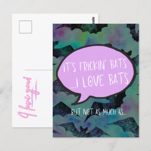 Tarjeta de amor Frickin' Bats - regalo de pareja, 