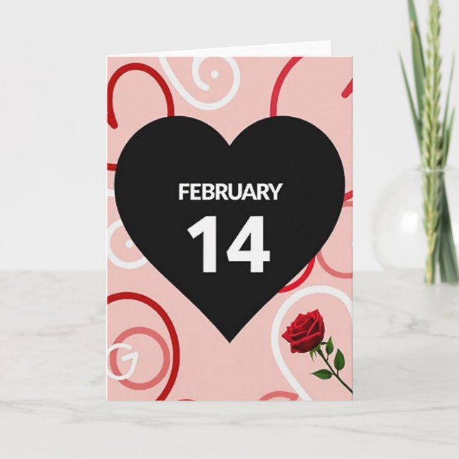 Tarjeta de amor gráfico en negrita (Anverso)