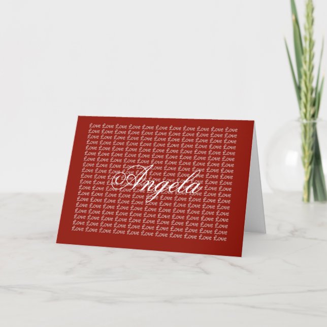 Tarjeta de amor interminable de Angela Red (Anverso)