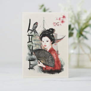 Tarjeta de amor japonesa