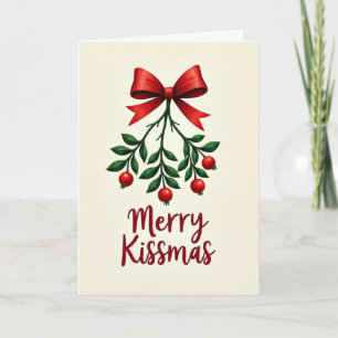 Tarjeta de Amor Lush Mistletoe Merry Kissmas