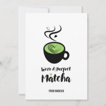 Tarjeta de amor Matcha Valentine Perfect