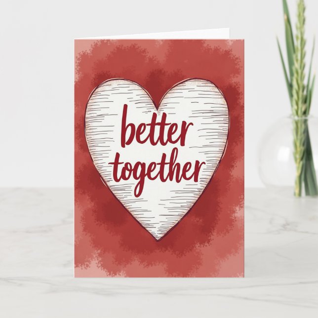 Tarjeta de amor mejor juntos (Anverso)