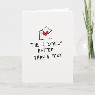 Tarjeta de amor mejor que el texto