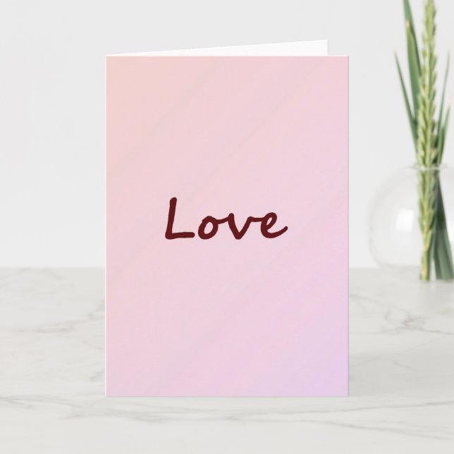 Tarjeta de amor minimalista escrita a mano (Anverso)