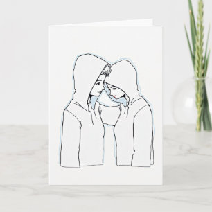 Tarjeta de amor minimalista tierna