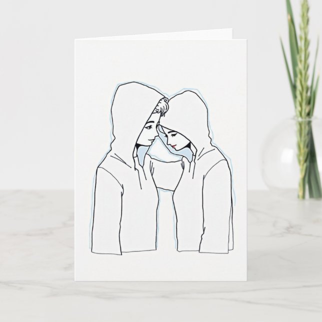 Tarjeta de amor minimalista tierna (Anverso)