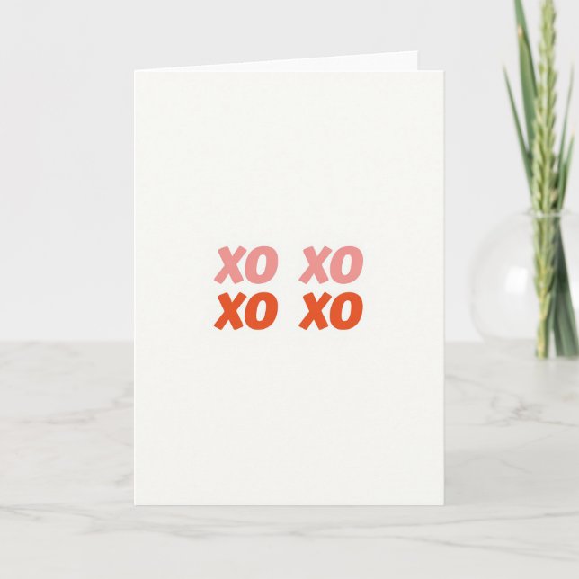 Tarjeta de amor minimalista Xo (Anverso)