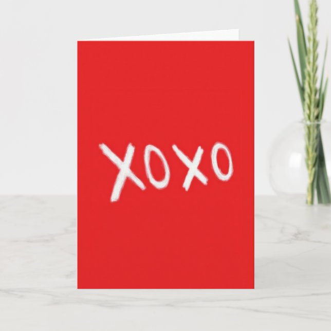 Tarjeta de amor minimalista Xoxo (Anverso)