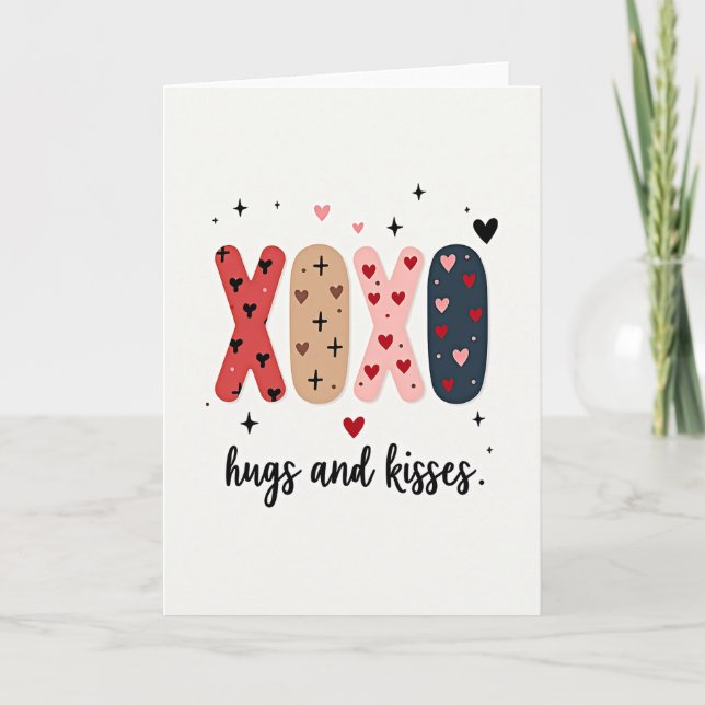 Tarjeta de amor moderno Xoxo (Anverso)