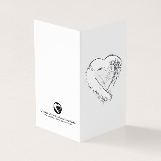 Tarjeta de amor Moon Hearts (Exterior)