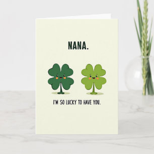 Tarjeta de amor Nana afortunada