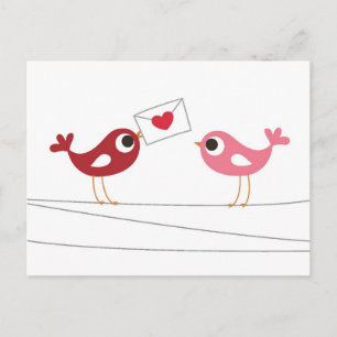 Tarjeta de amor para aves