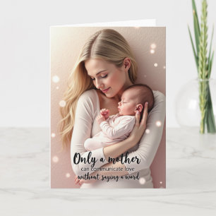 Tarjeta de amor para bebé durmiendo