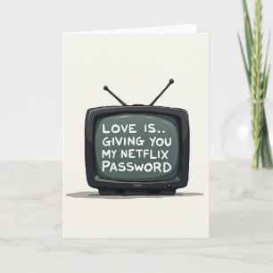 Tarjeta de amor para compartir contraseña de Netfl