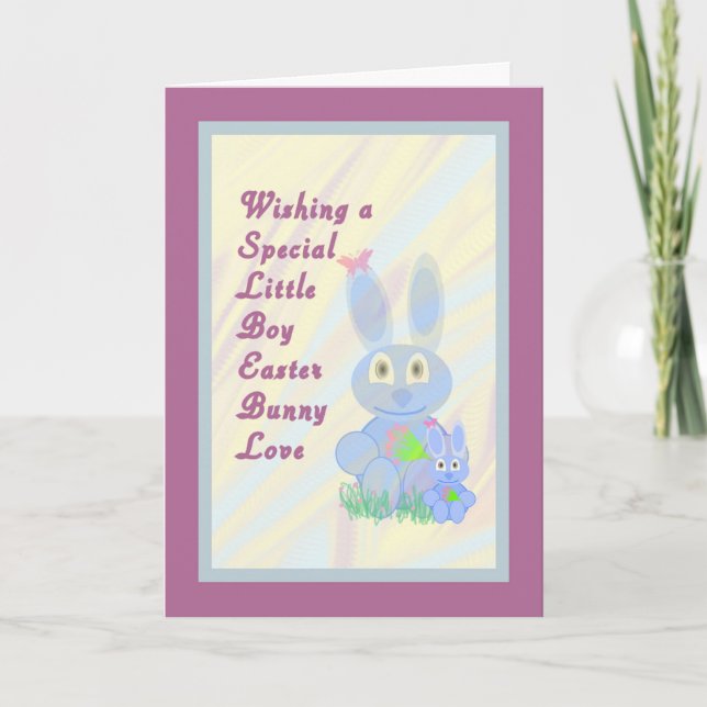 Tarjeta de amor para conejo de Pascua para pequeño (Anverso)