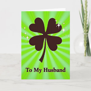 Tarjeta de amor para esposo afortunado