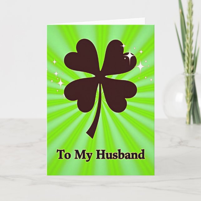 Tarjeta de amor para esposo afortunado (Anverso)