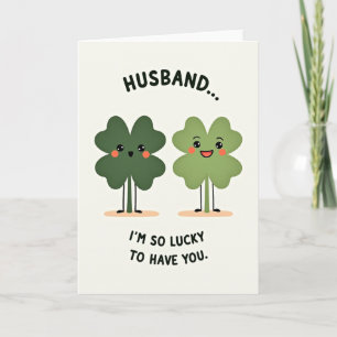 Tarjeta de amor para esposo tan afortunado