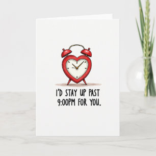 Tarjeta de amor para estar despierto por ti