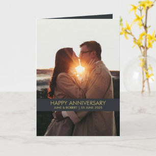 Tarjeta de amor para fotos de aniversario moderno