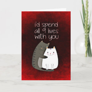 Tarjeta de amor para gatos curados