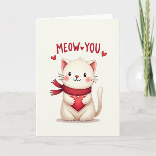 Tarjeta de amor para gatos Meow You