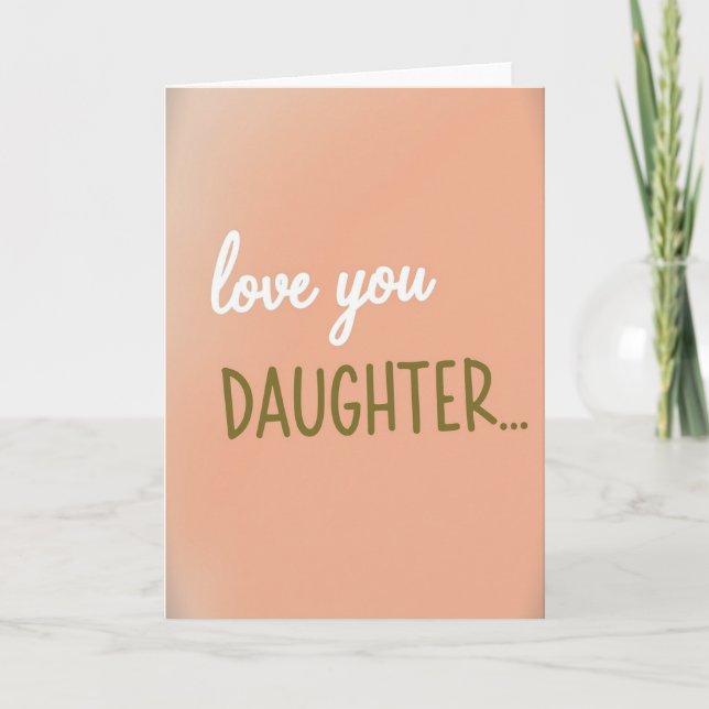 Tarjeta de amor para hija (Anverso)