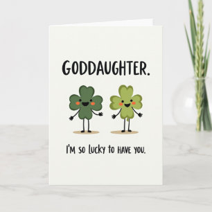 Tarjeta de amor para la afortunada ahijada
