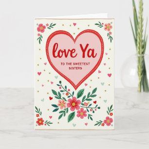 Tarjeta de Amor para las Hermanas Más Dulces