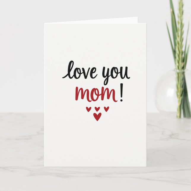 Tarjeta de amor para mamá (Anverso)