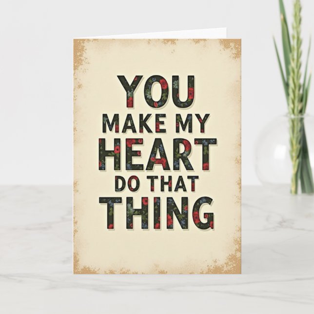 Tarjeta de amor para mi corazón (Anverso)