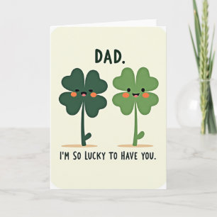 Tarjeta de amor para papá afortunado