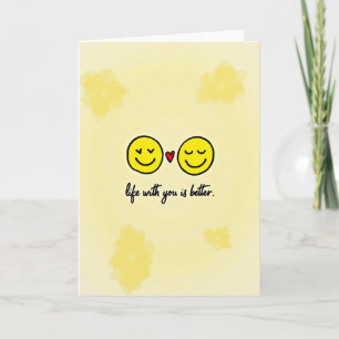 Tarjeta de amor para pareja feliz