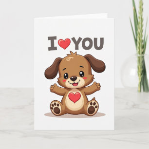 Tarjeta de amor para perro dulce