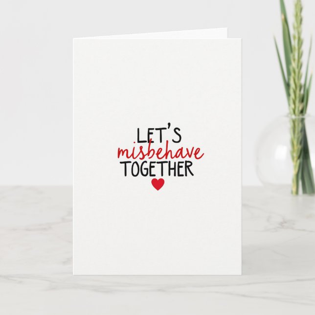Tarjeta de Amor para Portarse Mal Juntos (Anverso)