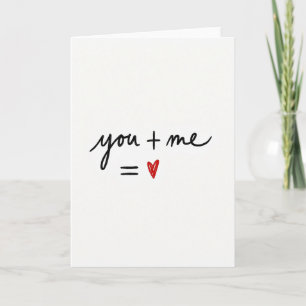 Tarjeta de amor para ti y yo