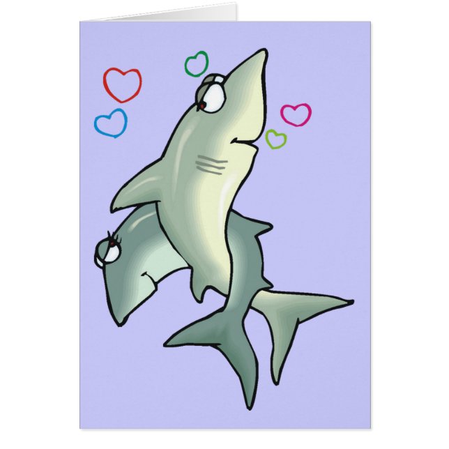 Tarjeta de amor para tiburones (Frente)