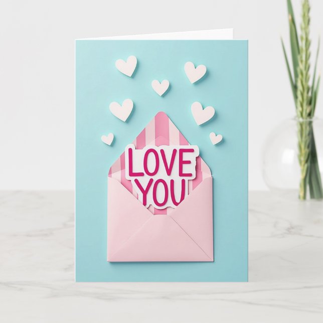 Tarjeta de amor pastel sincero (Anverso)