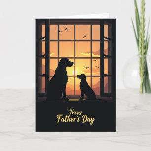 Tarjeta de Amor Paternal Cielo Dorado