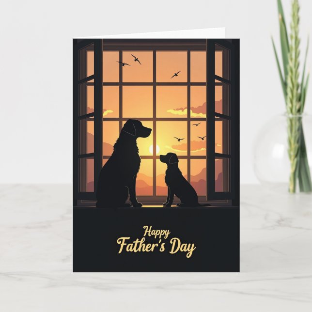 Tarjeta de Amor Paternal Cielo Dorado (Anverso)
