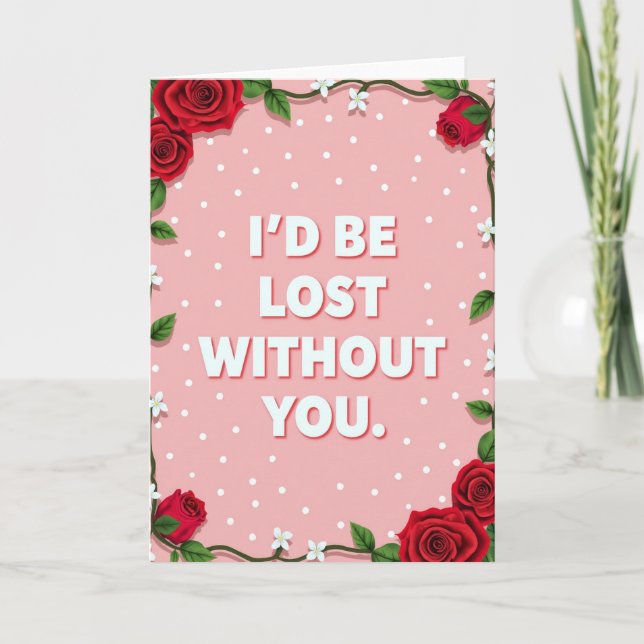 Tarjeta de amor perdida sin ti (Anverso)