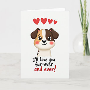 Tarjeta de amor perenne para cachorros