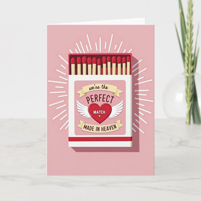 Tarjeta de Amor Perfecto Hecho en el Cielo (Anverso)