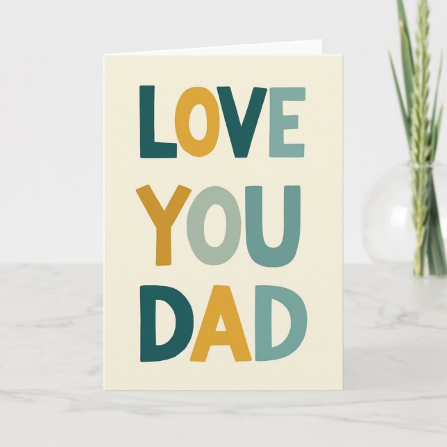 Tarjeta de Amor Petrol Blue Papá (Anverso)
