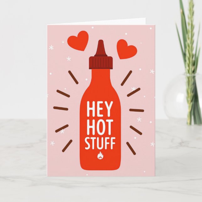 Tarjeta de Amor Picante Sriracha (Anverso)