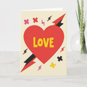 Tarjeta de amor Pop Art