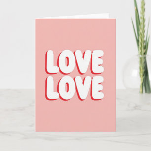 Tarjeta de amor pop art dulce