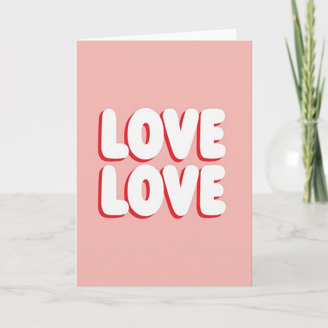 Tarjeta de amor pop art dulce (Anverso)